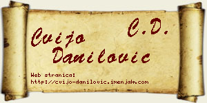 Cvijo Danilović vizit kartica